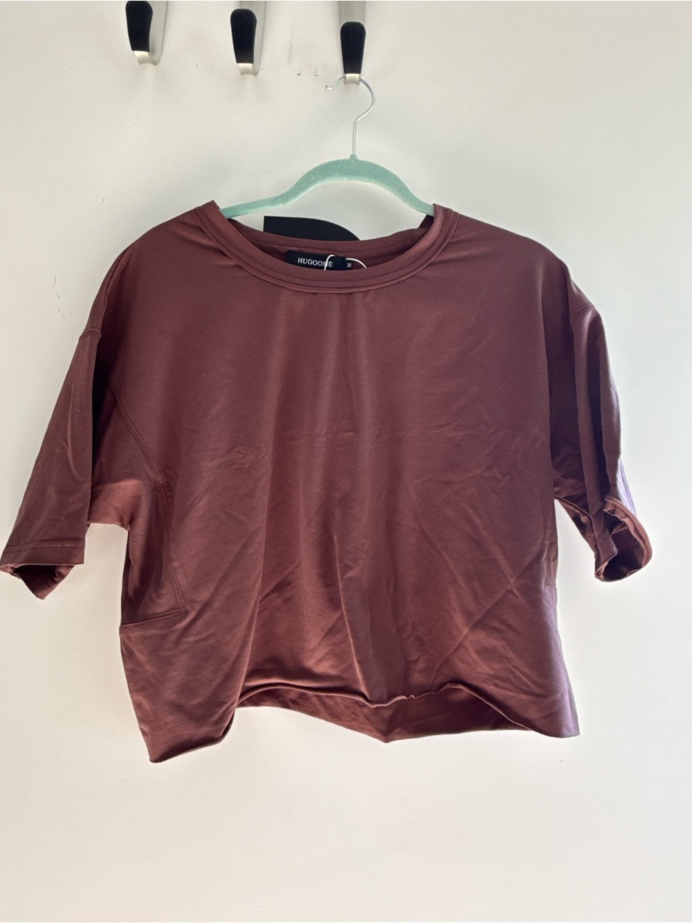 Amazon Crop Tee in Mauve Brown - Short Sleeve Boxy Fit